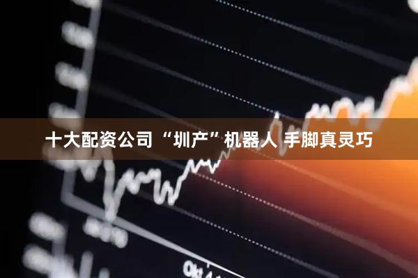 十大配资公司 “圳产”机器人 手脚真灵巧